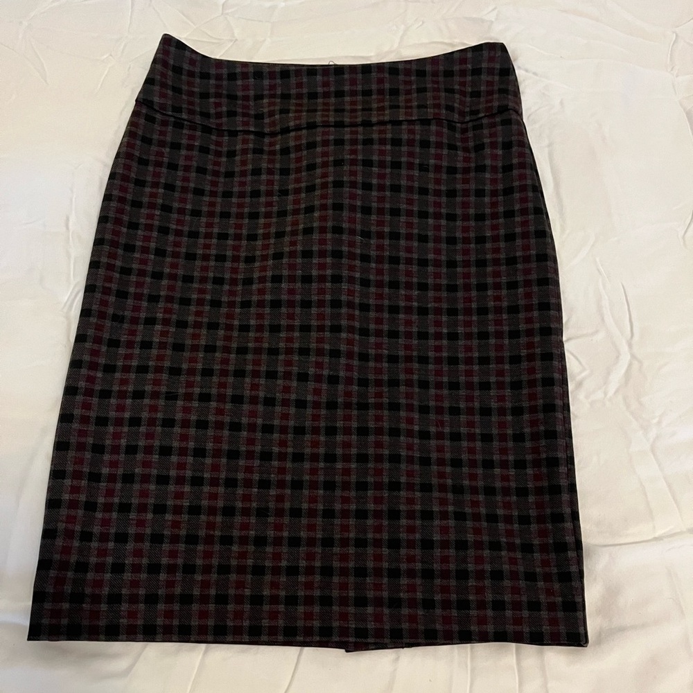 Margaret M plaid pencil skirt